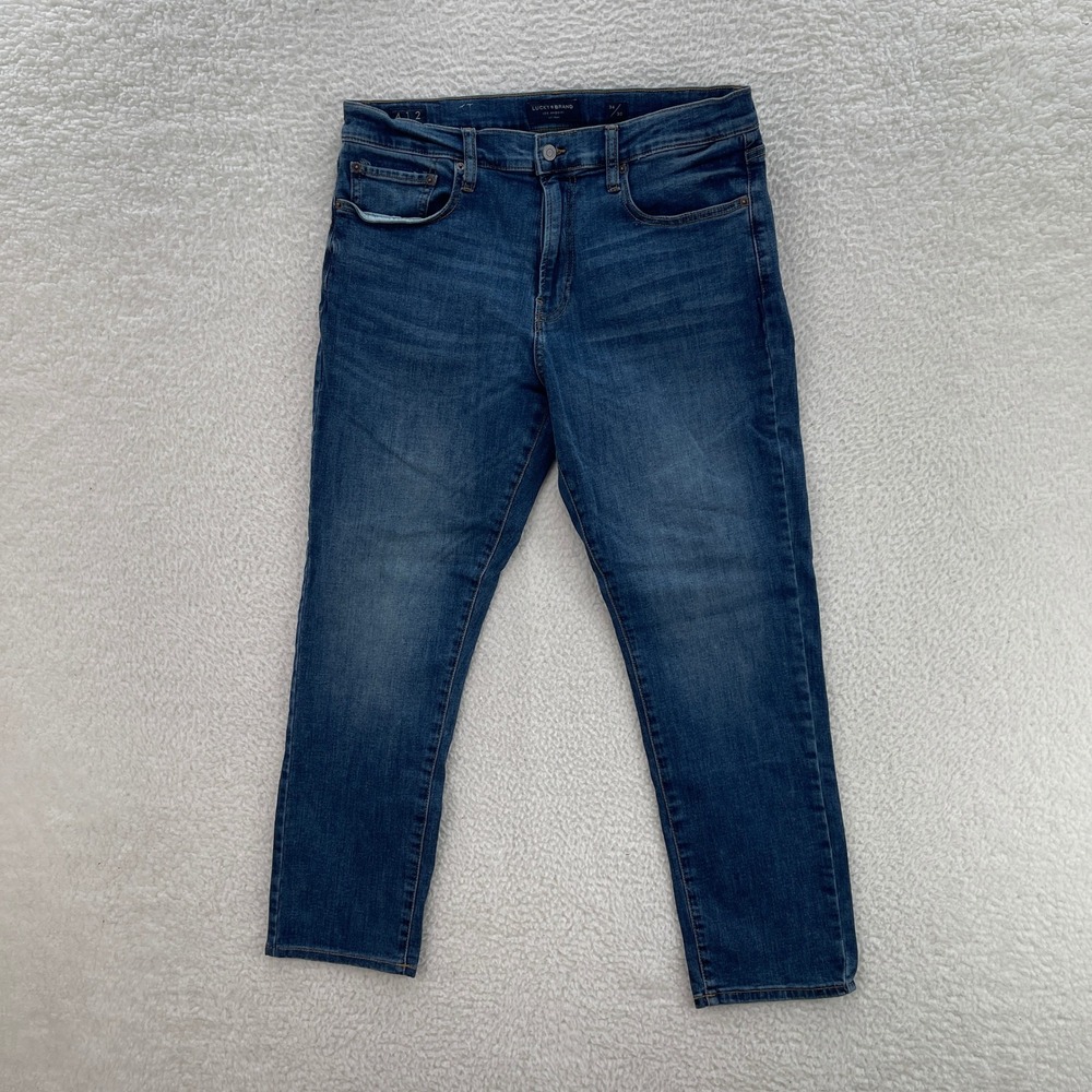 Lucky Brand Jeans Mens 34x30 Blue 412 Athletic Slim Medium Wash Preppy Casual